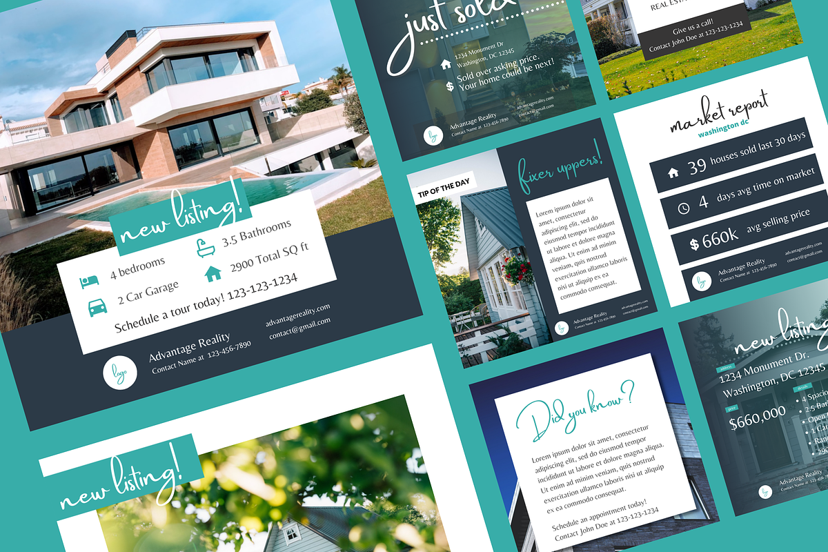 20 Real Estate Instagram Templates, a Social Media Template by Minva Themes (Photo 3 of 3)