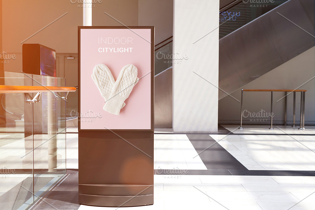 Indoor Advertising Mock-Up, a Print Template by Dikarte.Store (Photo 4 of 12)
