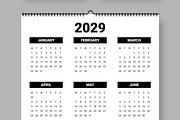 Wall Calendar 2026 to 2029, a Stationery Template by ContestDesign (Thumbnail 5 of 6)