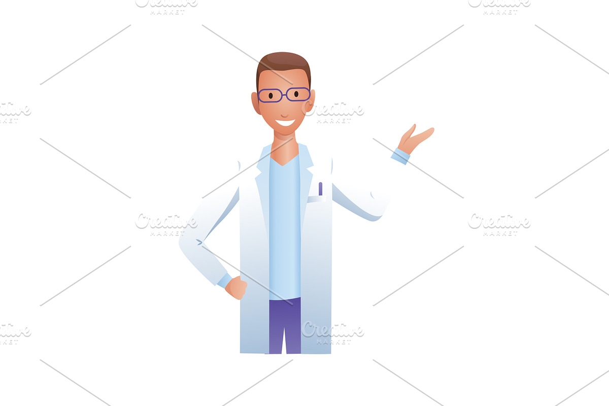 Male doctor, medical, a Healthcare Illustration by Things for designers