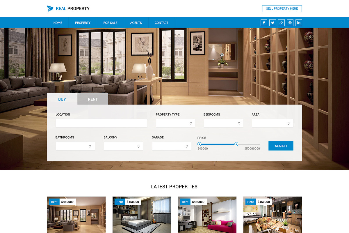 Real property PSD Template, a Websites & App Template by WebbyTemplates (Photo 4 of 12)