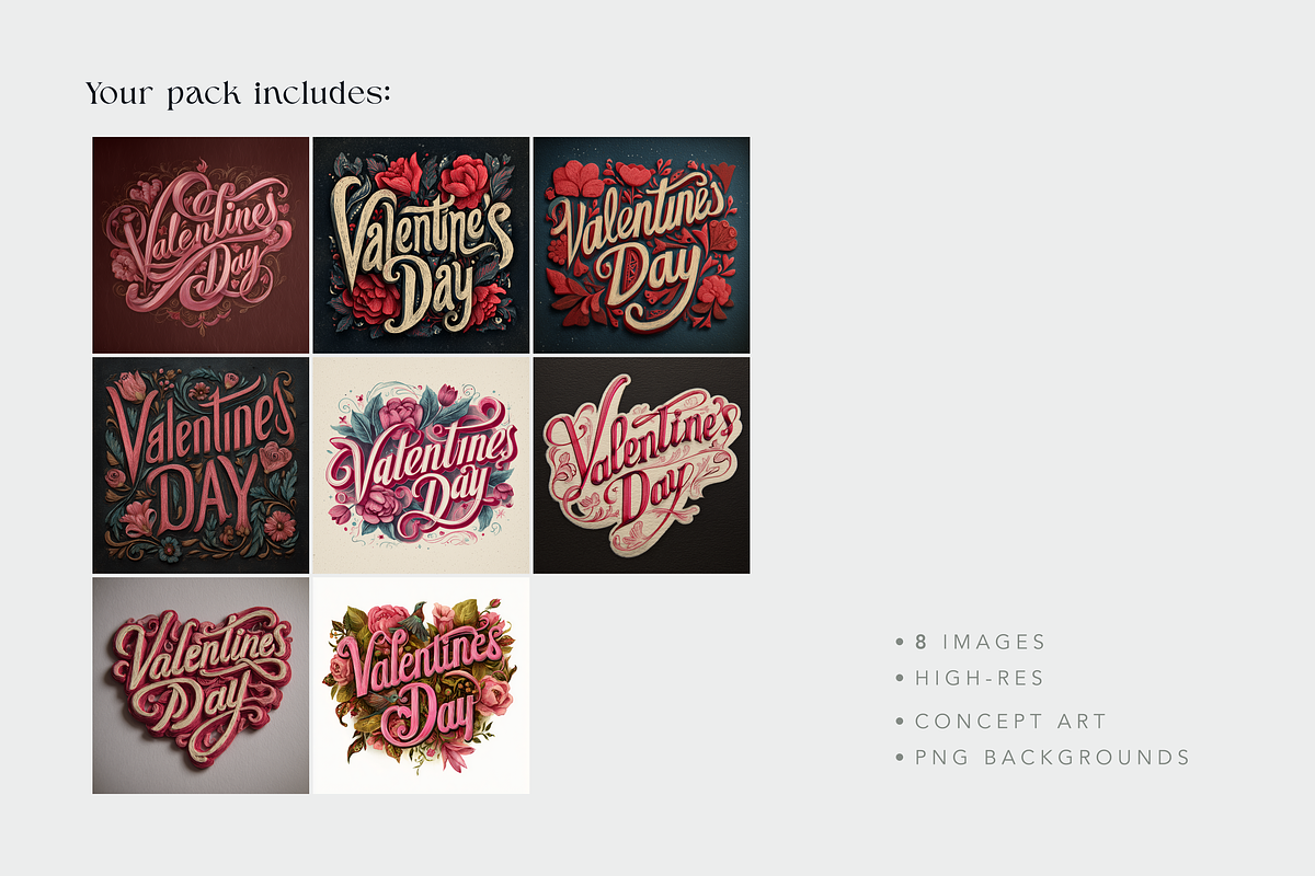 Valentine's Day Lettering, a Seasonal Illustration by Typedreams.site (Photo 5 of 5)