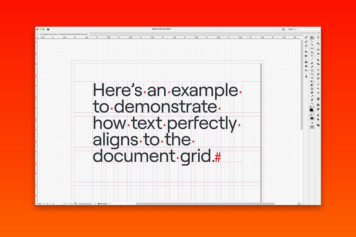 Letter Size Baseline Grid System, a Marketing Template by ochaya designs (Photo 4 of 6)