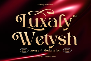 Luxafy Wetysh - Modern Luxury Font, a Serif Font by QR Design Studio