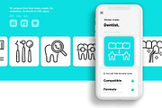 Dentist  | 16 Thin Line Icons Set, an Outline Icon by Alex Blogoodf (Thumbnail 10 of 15)