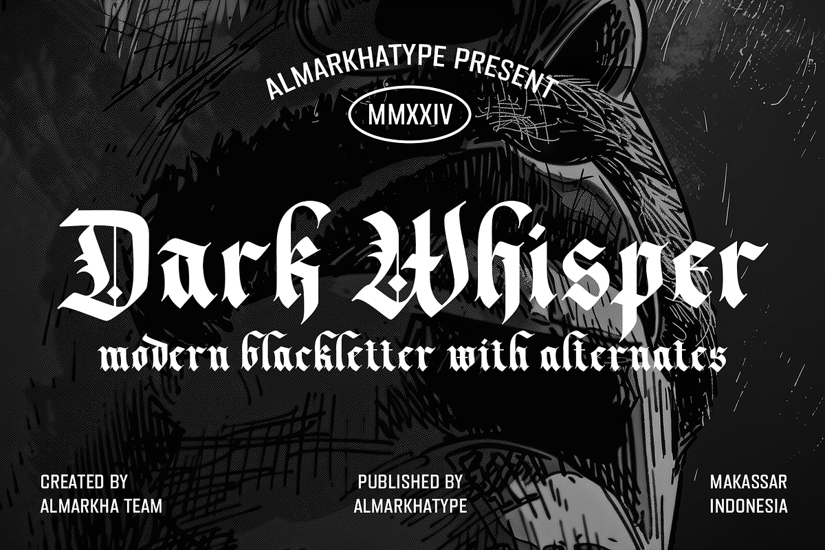 Dark Whisper – Fierce Blackletter, a Blackletter Font by Almarkhatype (Photo 9 of 10)