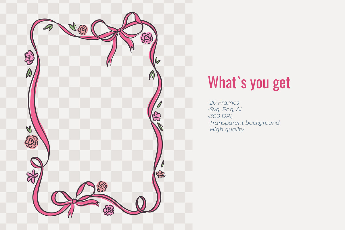 Floral & Bow Spring Frames, an Object Graphic by AnnArt (Photo 3 of 11)