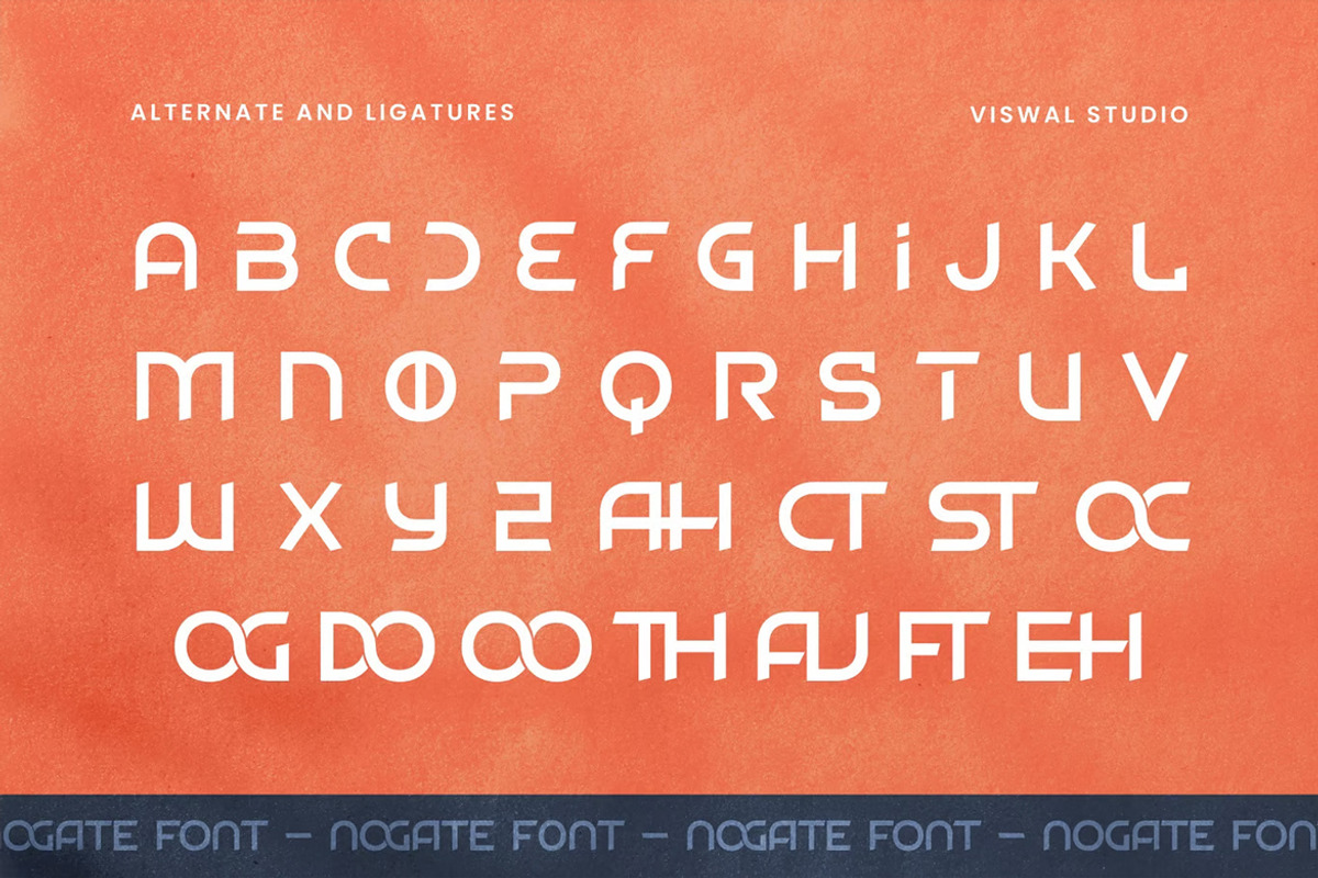 Nogate - Modern Font, a Sans Serif Font by Viswal Studio (Photo 5 of 6)