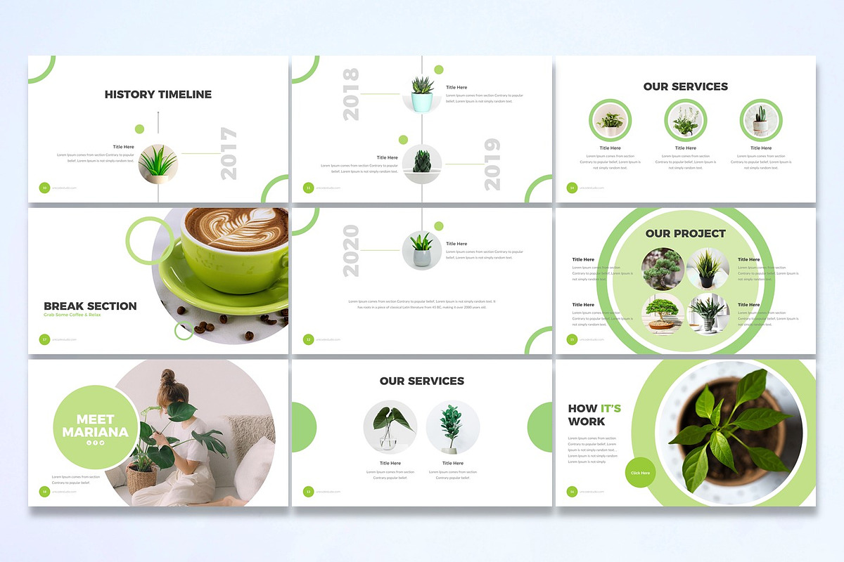 Plant - Google Slides Template, a Presentation Template by UnicodeID