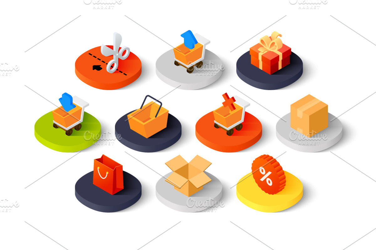 Isometric icons - Sales and Retail preview 2