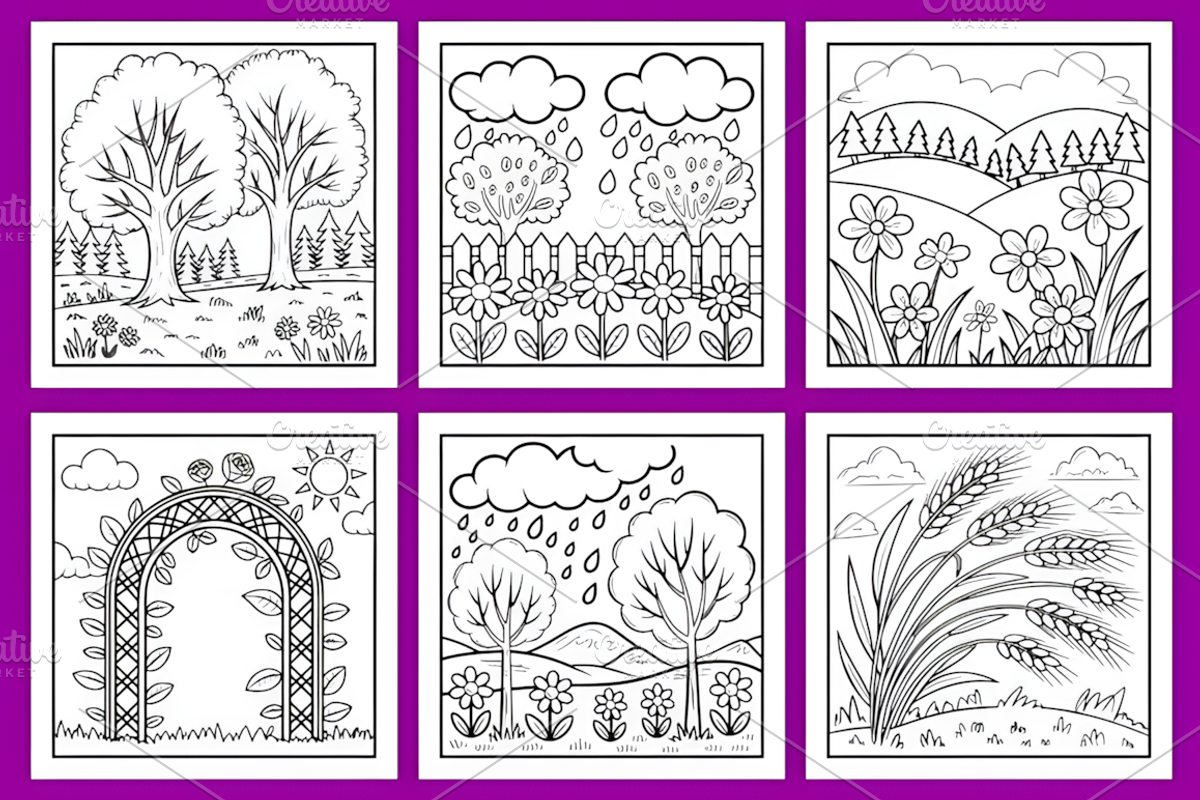 Mindful Nature Coloring Pages, a Decorative Illustration by Coco Bloom (Photo 4 of 6)