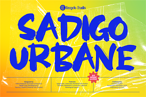 Sadigo Urbane - Rough Brush, a Handwritten Font by Enxyclo Studio
