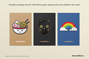 Enamel Pin & Card Mockups, a Merchandise Mockup by Komet & Flicker (Thumbnail 14 of 18)