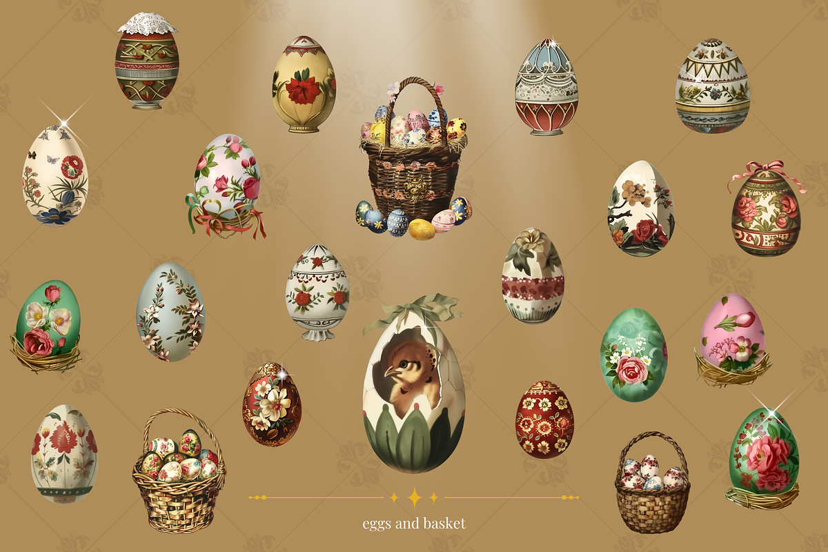Easter Vintage Collage Elements, an Object Graphic by JulsIst (Photo 4 of 10)