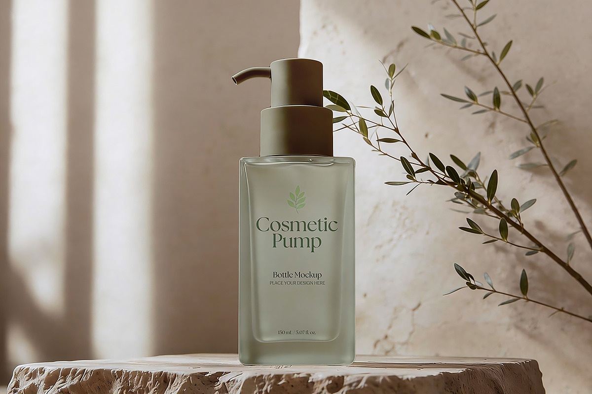 Cosmetic Pump Bottle Mockup, a Cups & Container Mockup by Pitchlook.Studio (Photo 2 of 4)