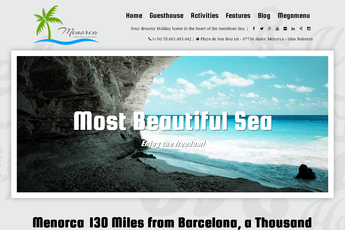 Menorca - Vacation WordPress Theme, a WordPress Template by 7Theme