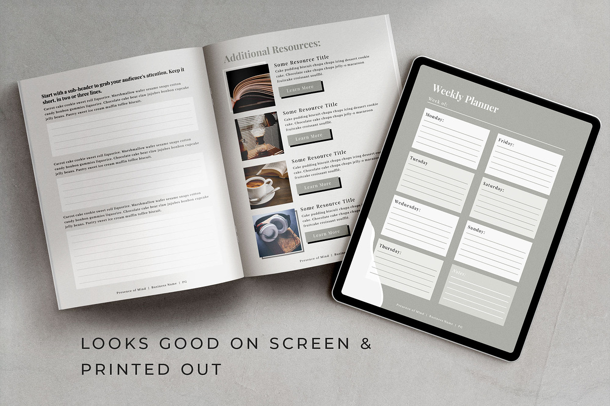 Course Workbook Canva Template, a Magazine Template by Studio Sugoi (Photo 9 of 10)