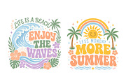 Boho Retro Summer Beach PNG Bundle, an Illustration by Dream Creation (Thumbnail 5 of 6)