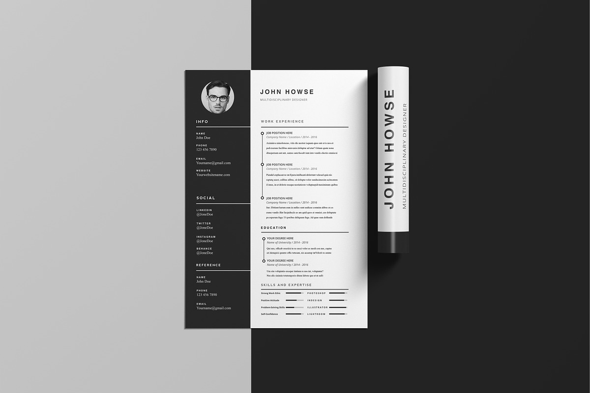 Resume/CV 2 pages - John, a Resume Template by OpulentStu (Photo 2 of 4)