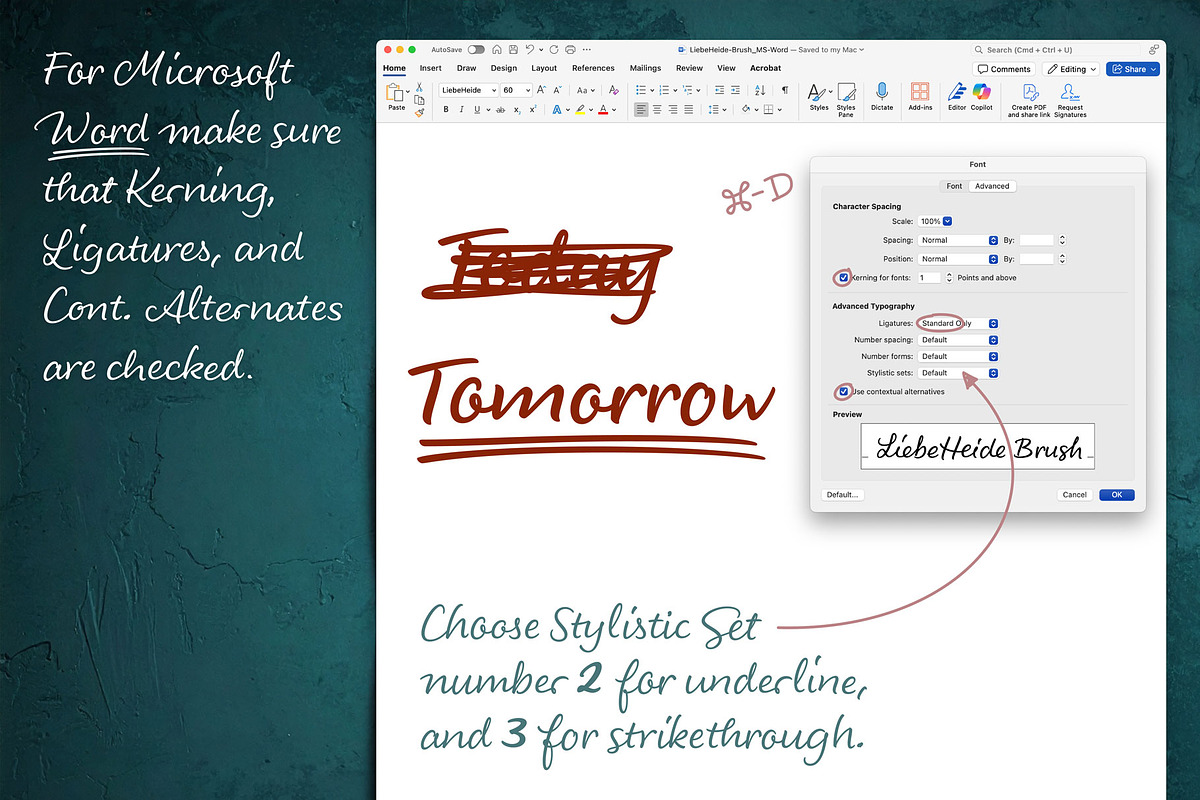 LiebeHeide Brush, a Font by LiebeFonts (Photo 19 of 20)
