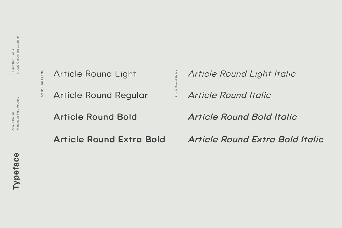 Article Round - A Geometric Typeface, a Sans Serif Font by Cassandra Cappello (Photo 2 of 8)