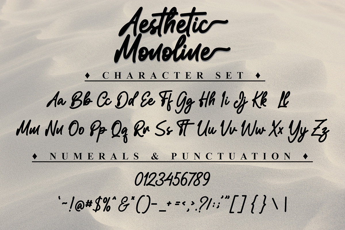 Aesthetic Monoline Handwritten Font preview 8