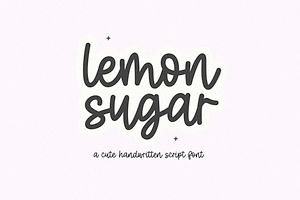 Lemon Sugar Cute Script Font