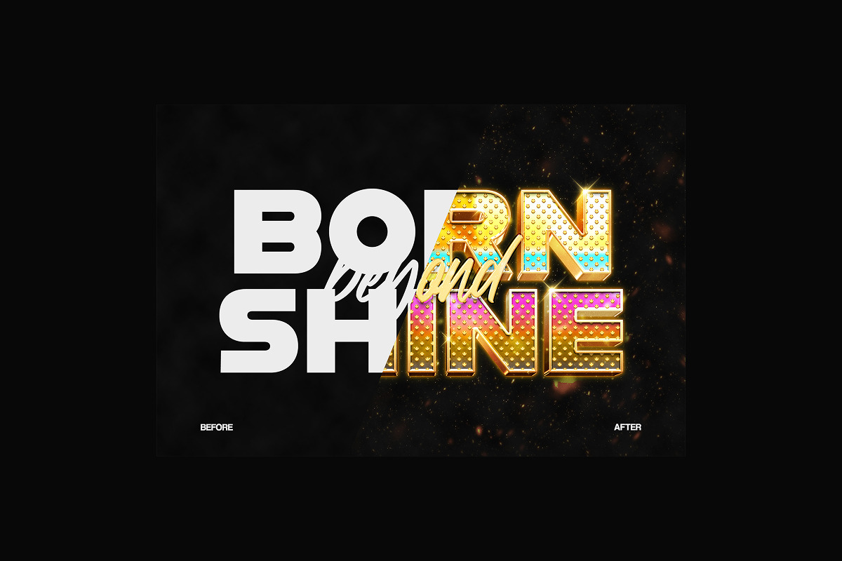 Gold 3D Cinematic Text Effect, a Layer Style Add-On by Matsero (Photo 4 of 4)