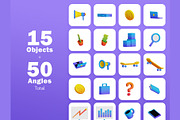 WORK3D Character Illustrations, an Object Graphic by Rakata Studio (Thumbnail 5 of 6)