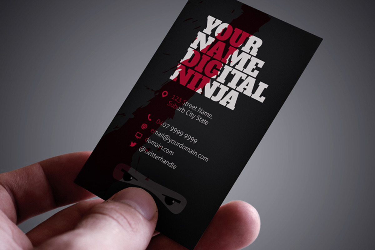 Digital Ninja Business Card, a Business Card Template by Yes! Creative (Photo 2 of 3)