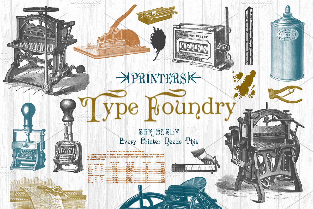 Vintage Type Foundry PS Brushes preview 2