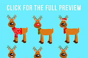 Holiday / Christmas Reindeer Clipart, an Animal Illustration by The Digital Download Shop (Thumbnail 3 of 3)