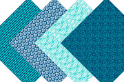 Ocean Blue Waves Digital Paper, a Pattern Graphic by Leska's Digitals (Thumbnail 3 of 6)