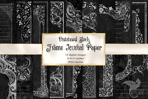 Distressed Black Frame Journal Paper