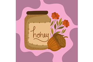 Autumn Honey And Acorn