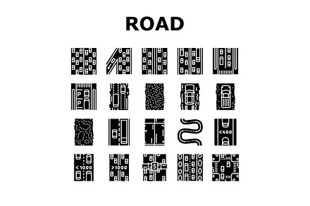 Road Urban And Country Highway Icons, an Industrial Photo by pikepicture
