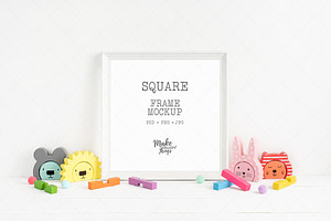 Square Nursery Frame Mockup