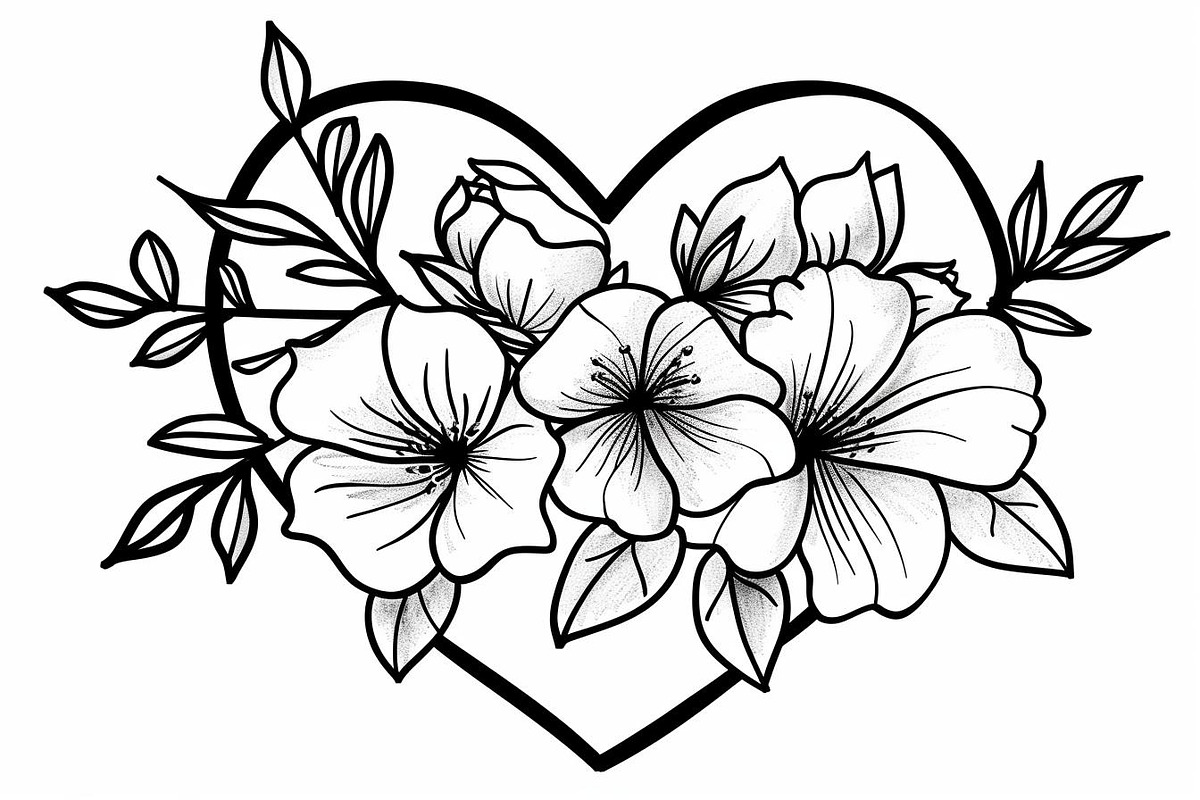 Romantic Floral Heart Laser Cut, an Illustration by Designs_River (Photo 3 of 10)