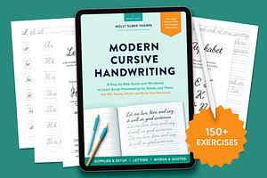 Learn Cursive Procreate Workbook Kit