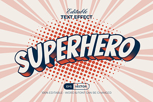 Superhero Text Effect Comic 3D Style