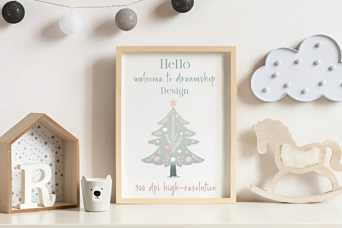 Nordic Christmas Tree Clipart, an Illustration by CreationArt (Photo 4 of 6)