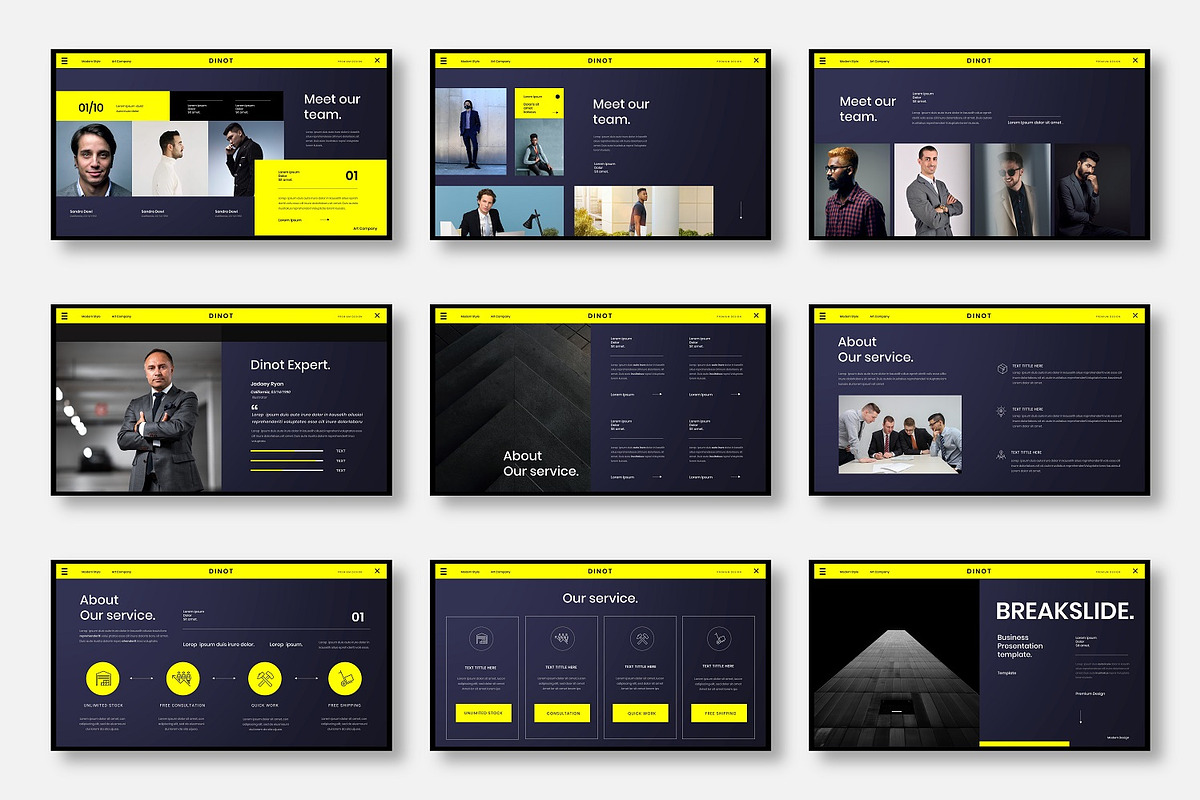 Dinot – Business PowerPoint Template, a Presentation Template by Dens Creative Studio (Photo 3 of 6)