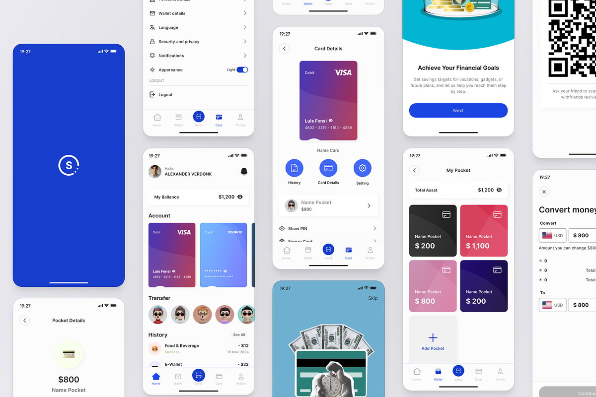 Spendly - Finance Wallet APP UI KIT, an App Template by Nait Creative (Photo 3 of 7)