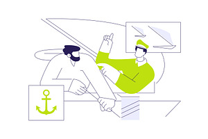 Sailing course abstract concept, a Transportation Illustration by Visual Generation