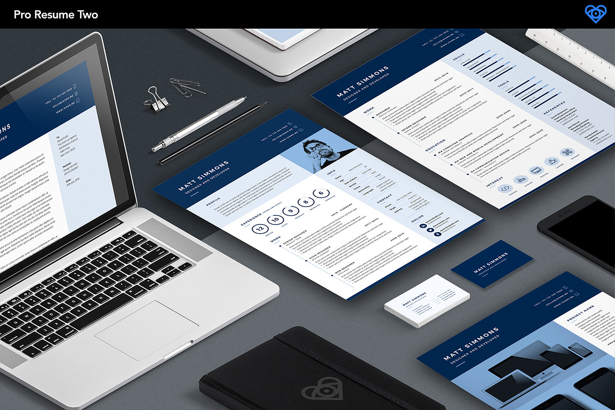 PRO Resume Bundle - Save 60%, a Resume Template by ikono.me (Photo 4 of 7)