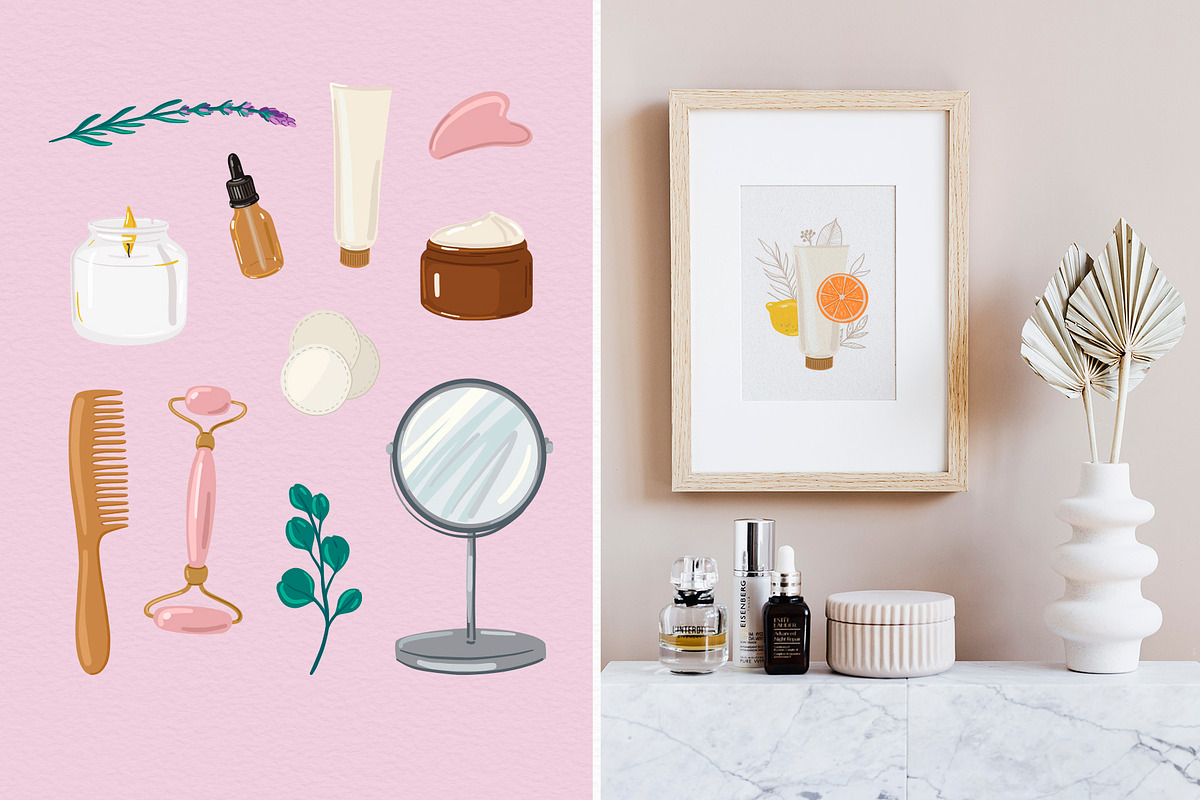 Beauty and make up vector art kit, an Object Illustration by harmonia_green_art (Photo 7 of 14)