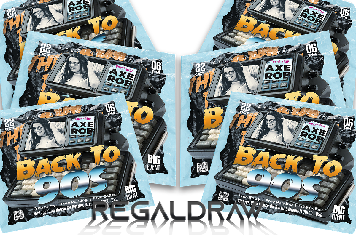 Back to 90S Flyer, a Flyer Template by regalDRAW (Photo 3 of 3)