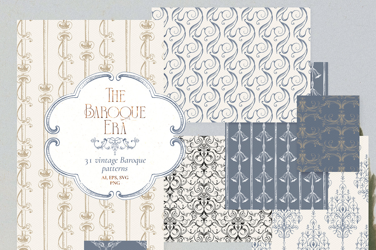 The Baroque Era- Vintage Vector set, a Decorative Illustration by Pamyatka Shop (Photo 16 of 23)