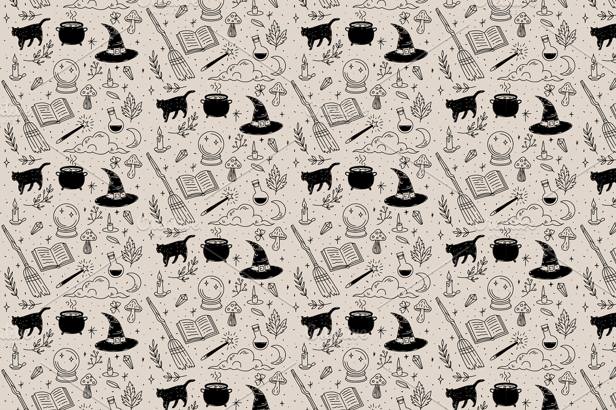 Magic Vibes patterns, a Pattern Graphic by Lyolya Profitrolya (Photo 2 of 3)