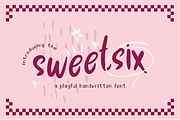 Sweetsix - Playful Font, a Handwritten Font by Berdansabersama (Thumbnail 1 of 9)